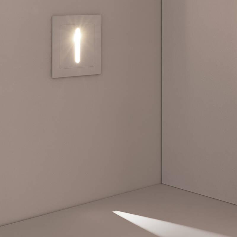Baliza Exterior LED 3W Encastrável de Parede Branca Wabi Linear