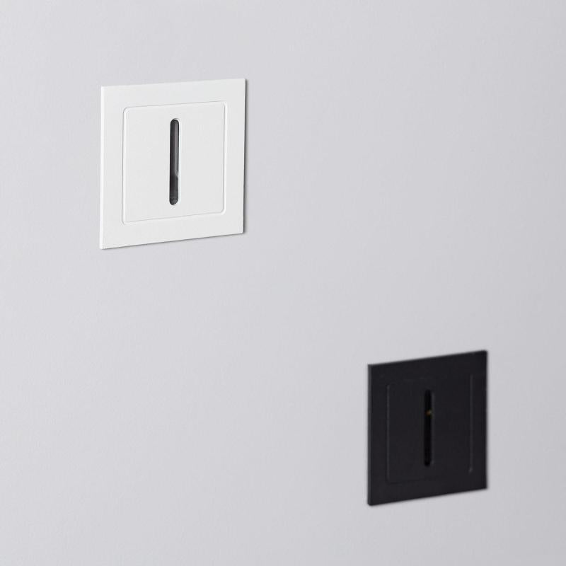 Baliza Exterior LED de 3 W, Encastrável, em Alumínio, para Parede, Preta, Linear, Wabi