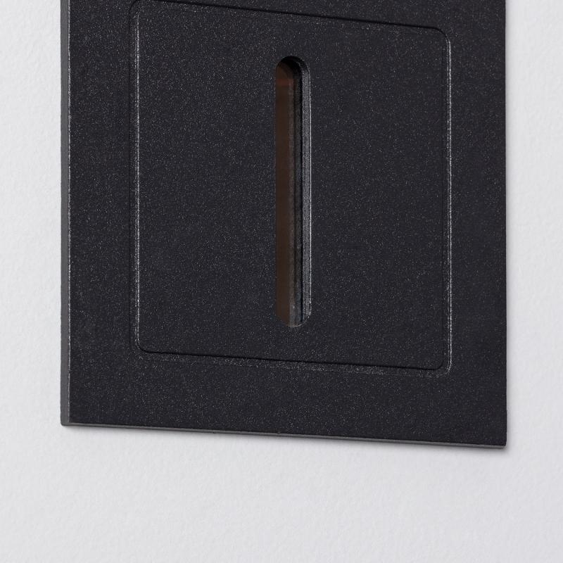 Baliza Exterior LED de 3 W, Encastrável, em Alumínio, para Parede, Preta, Linear, Wabi