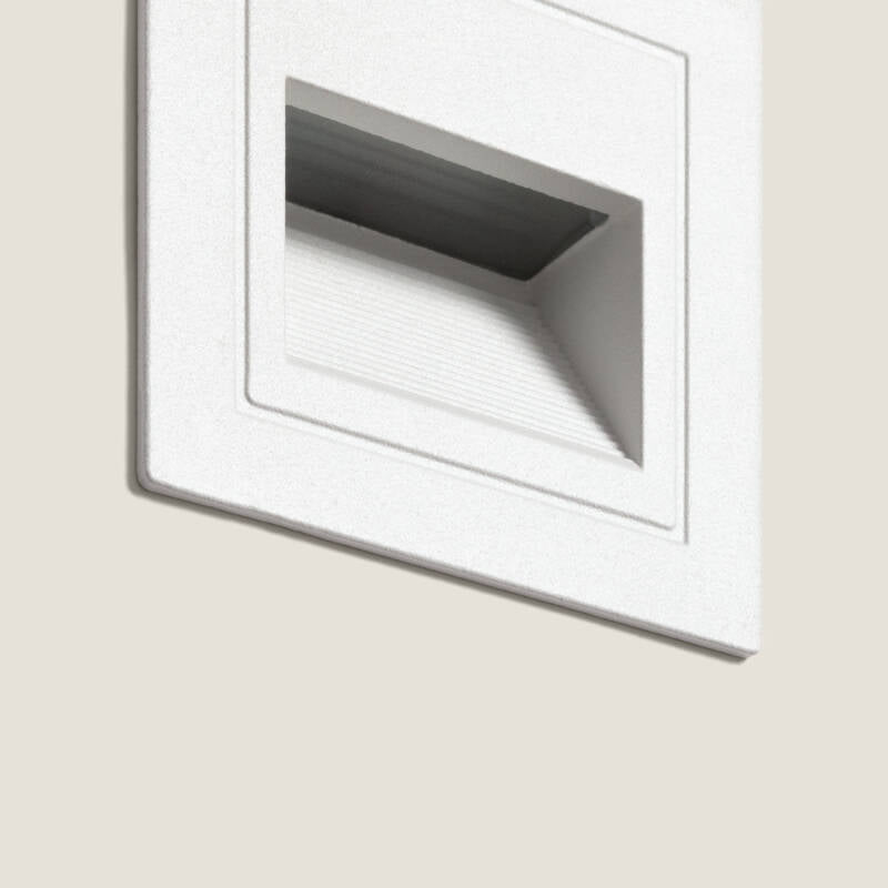 Baliza Exterior LED de 3 W, Encastrável, em Alumínio, Parede Quadrada, Olite II