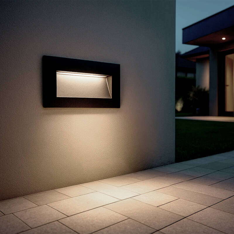 Baliza Exterior LED de 4 W, Encastrável, Rectangular, em Alumínio e Vidro, Edulis