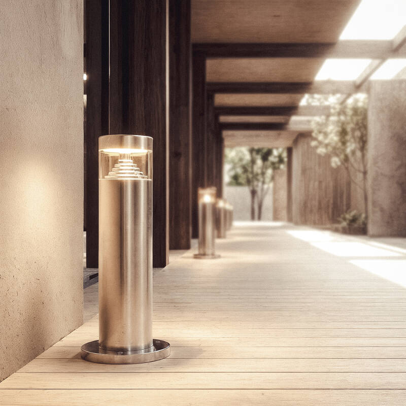 Baliza Exterior LED 5W Superfície Pé 30cm Aço Inoxidável Inti