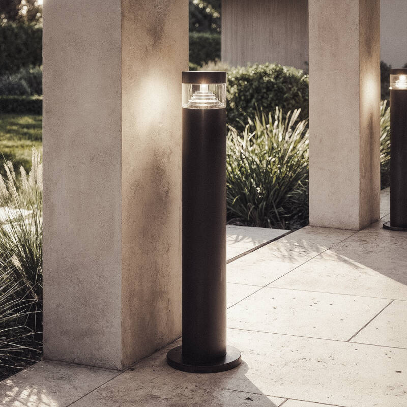 Baliza Exterior LED 5W Superfície Pé 50cm Aço Inoxidável Inti Preto
