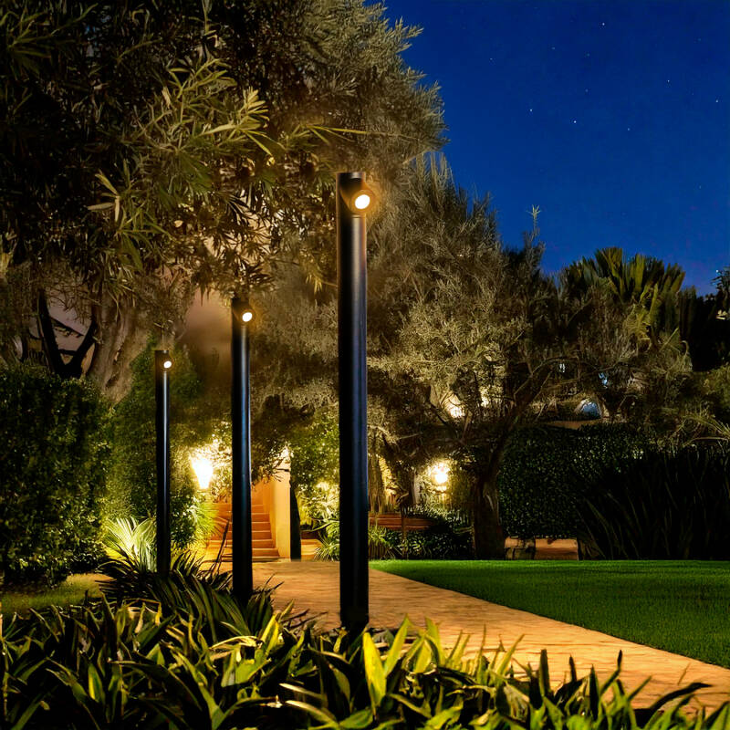 Baliza Exterior LED 6 W, Superfície, Pé 80 cm, Alumínio, Rihard