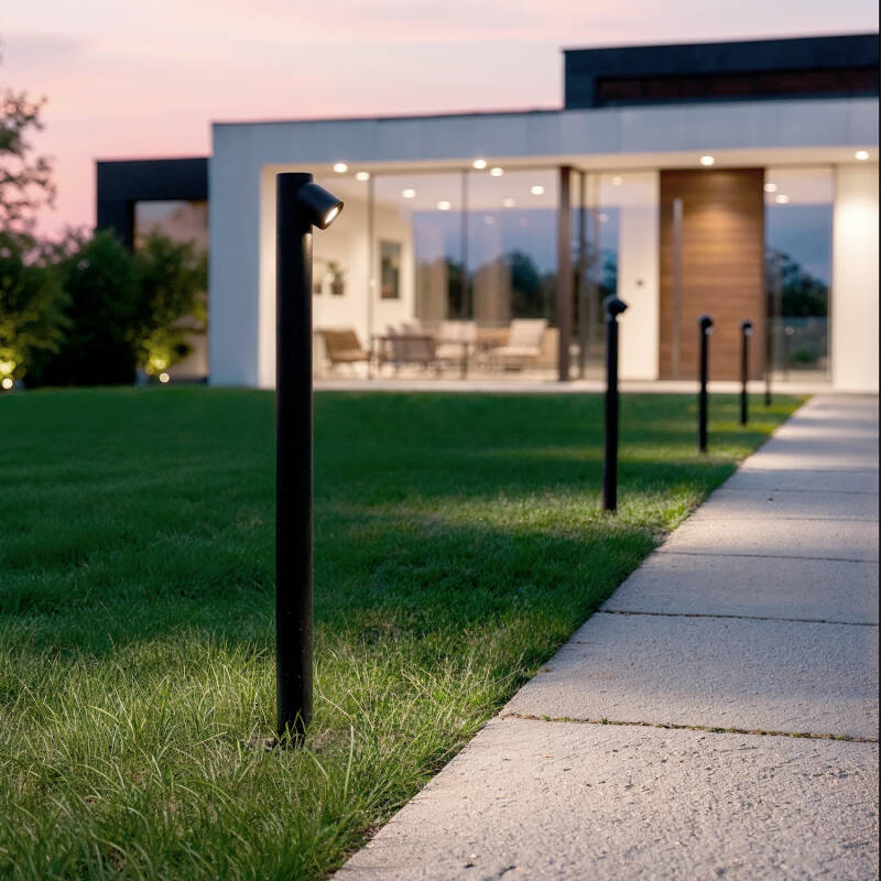 Baliza Exterior LED 6 W, Superfície, Pé 80 cm, Alumínio, Rihard