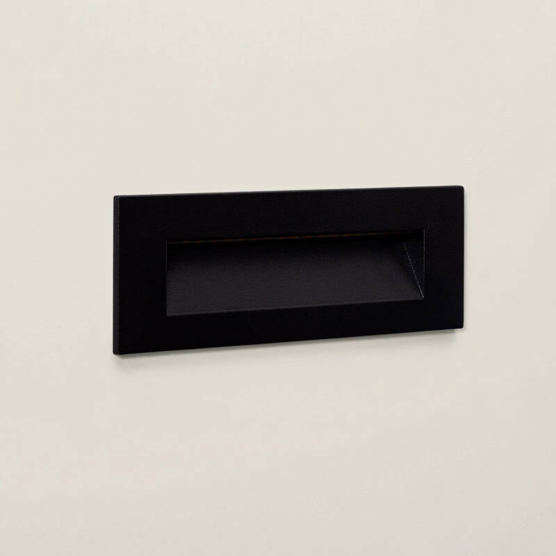 Baliza Exterior LED de 7 W, Encastrável na Parede, Retangular, Alumínio Preto, Groult