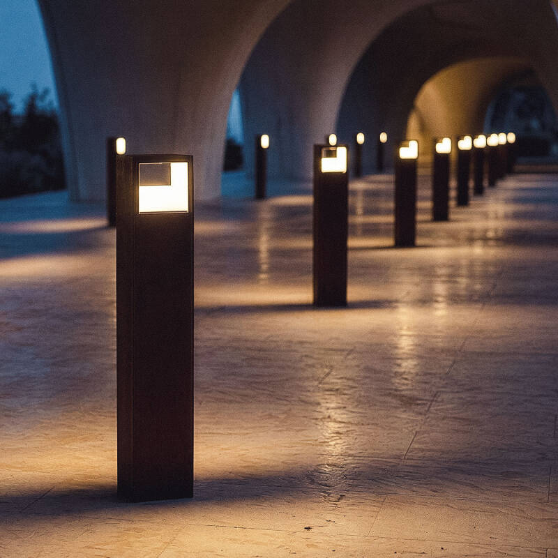 Baliza Exterior LED 9W Superfície de Pé 80cm Alumínio Sheffield