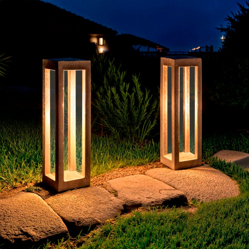 Baliza Exterior LED Regulável 6W Cimento Blynte 70 cm