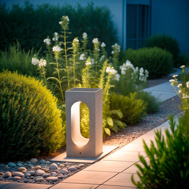 Baliza Exterior LED Regulável 6W Cimento Sylexa 35 cm