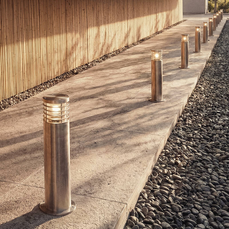 Baliza Exterior Superfície de Pé 50cm Aço Inoxidável Cloony