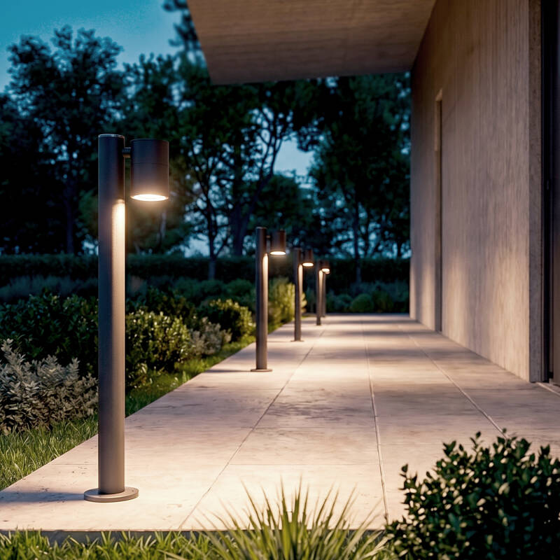 Baliza Exterior Superfície de Pé 90cm Aço Inoxidável Stone