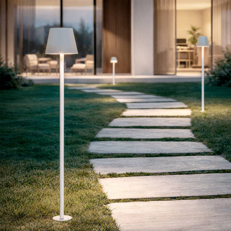 Baliza LED 3W para Exterior Bateria USB Recarregável Alumínio com Pincho 80cm Anisa