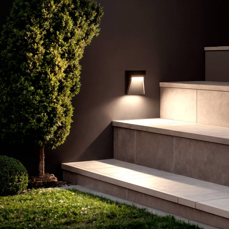Baliza LED de Superfície Clover IP65 1.5W Cinzento