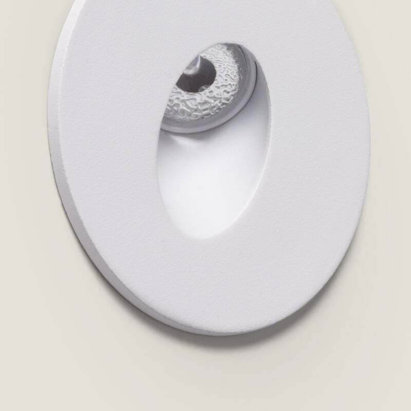Baliza LED Encastrável Circular em Alumínio para Parede Adam