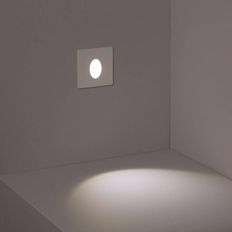 Baliza LED de Encastrar na parede, Quadrada, em Alumínio, Adam