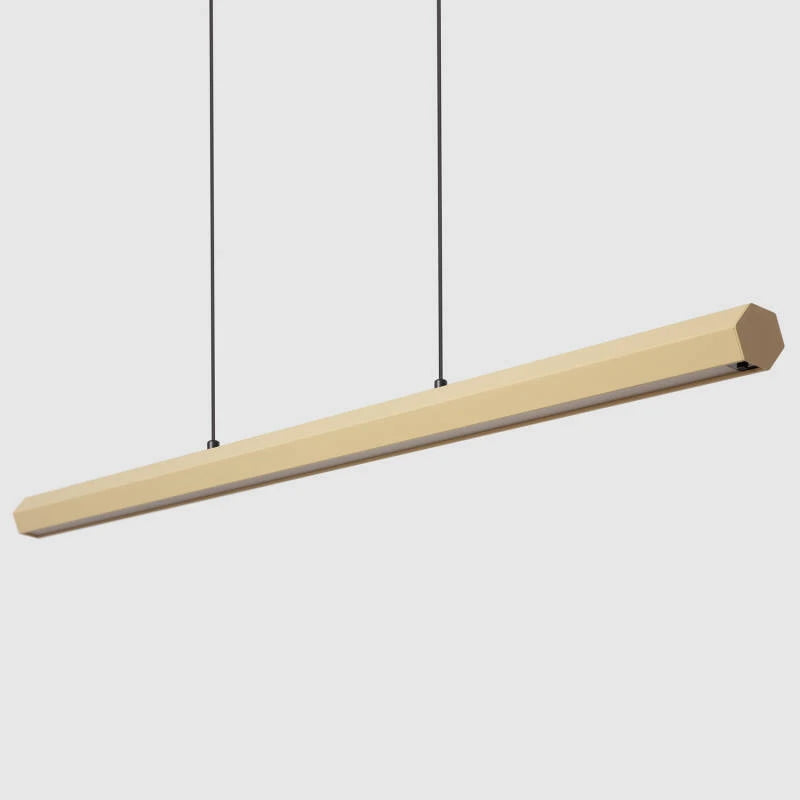 Candeeiro Suspenso Linear LED 42W Alumínio CCT Iluminação Dupla Cara Funky Kool