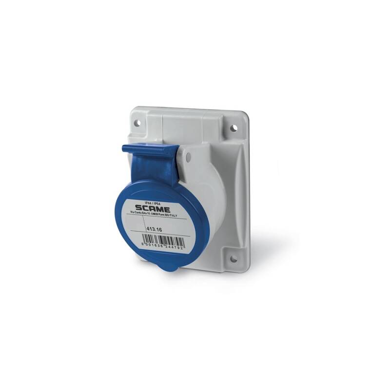 Base Embutida CETAC em Quadro 16A 200-250V IP44 9h Optima SCAME 413.1664