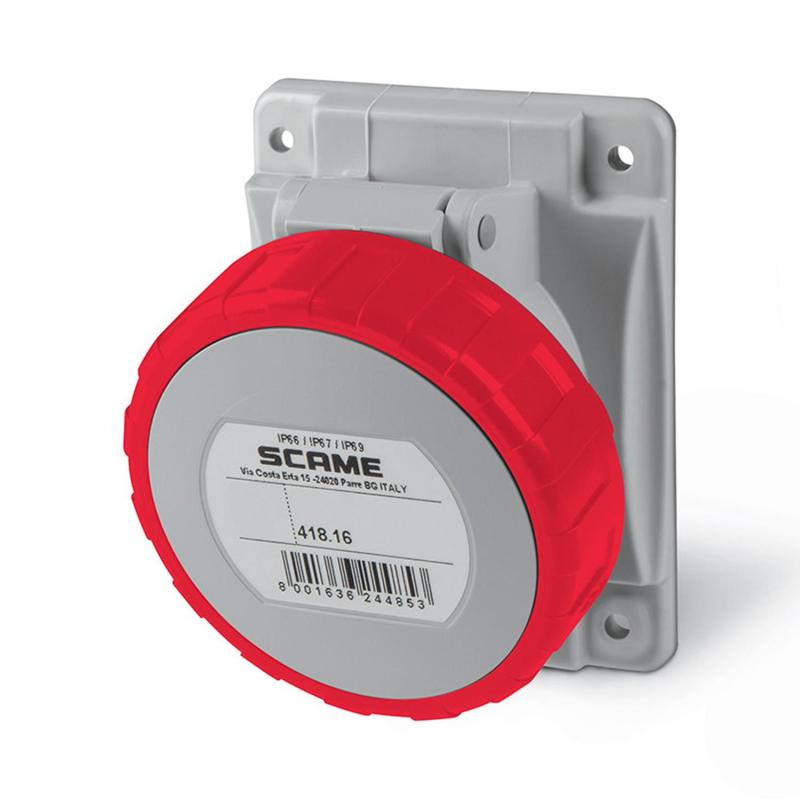 Base Encastrável em Quadro Impermeável 16A IP67 Óptima SCAME
