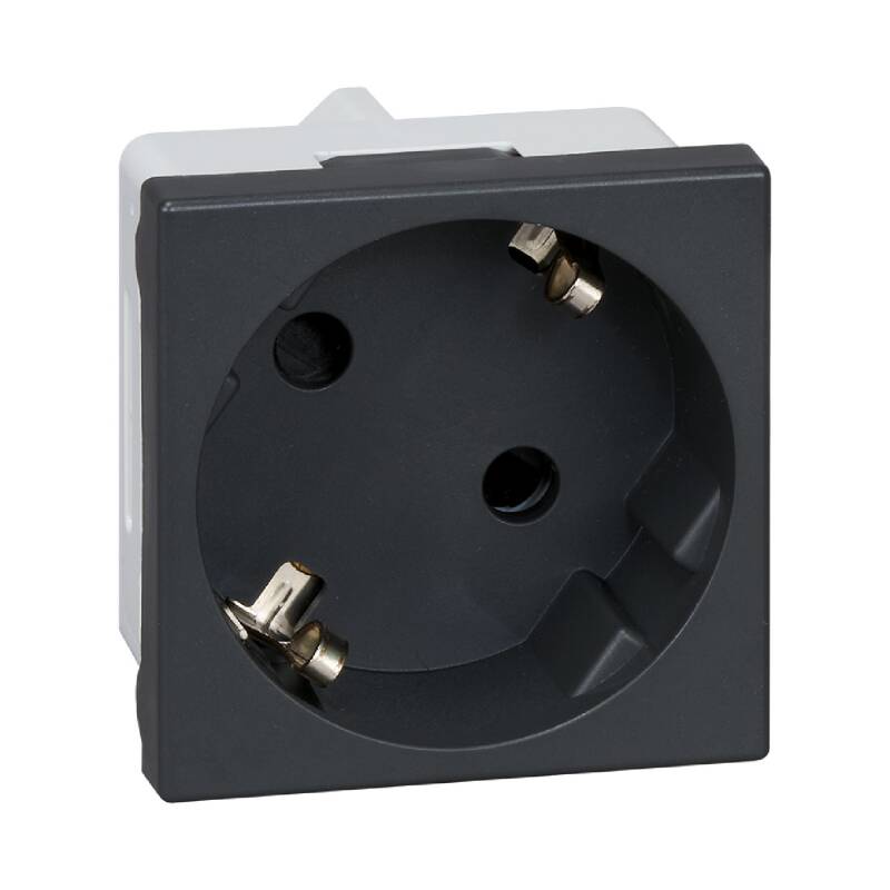 Base Tomada Schuko Simon K45 com Dispositivo de Segurança e Dispositivo Fixação por Parafuso