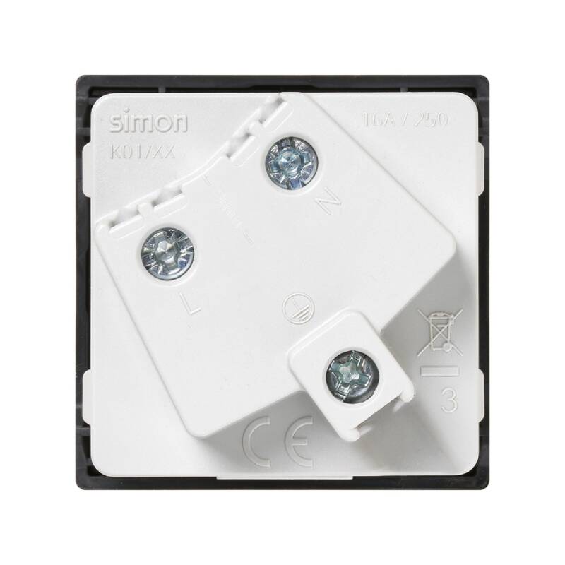 Base Tomada Schuko Simon K45 com Dispositivo de Segurança e Dispositivo Fixação por Parafuso