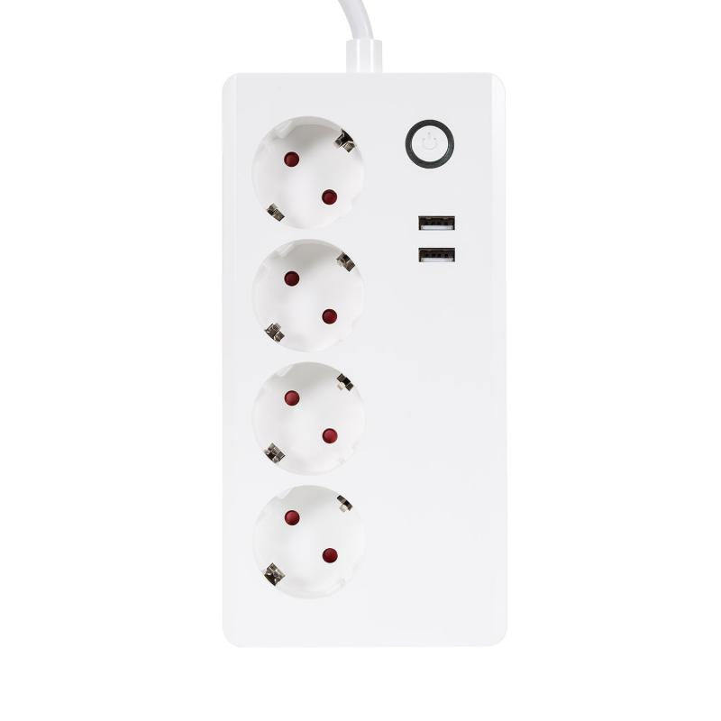 Base Múltipla 4 Tomadas Tipo F Schuko + 2 xUSB WiFi