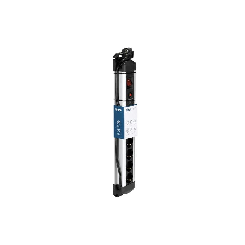 Base Múltipla Extrapower 6 Tomadas Tipo F Schuko 1.5m SIMON BM539218