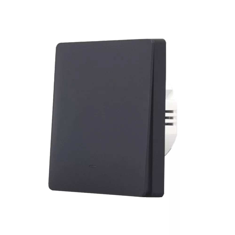 SmartWise B61 UNI Zigbee 3.0 + RF, 1-gang smart parede switch, universial wiring, physical push-button, preto