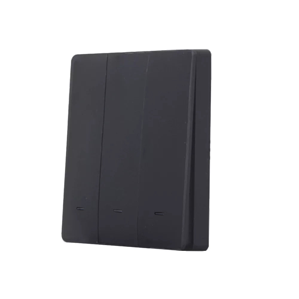 SmartWise parede switch front painel, preto, 3-button