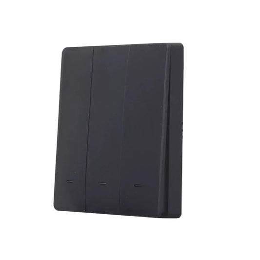 SmartWise parede switch front painel, preto, 3-button