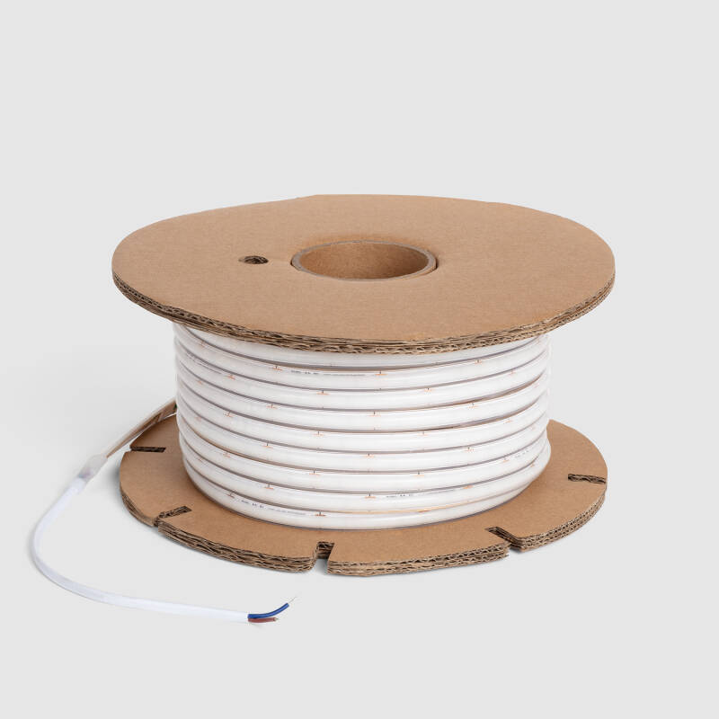 Fita LED Regulável 220V WCOB Autorectificada 260 LED/m ROLO 50m 15W/m 1350lm/m SILICONE FLEX Largura 10mm IP65 Corte 5cm