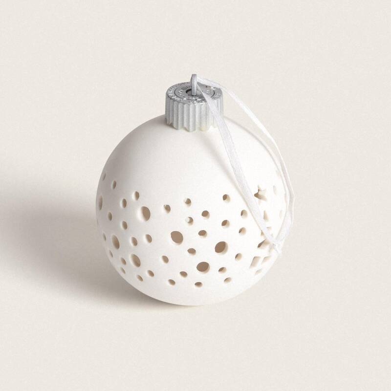 Bola Natal LED Porcelana com Bateria Estrela