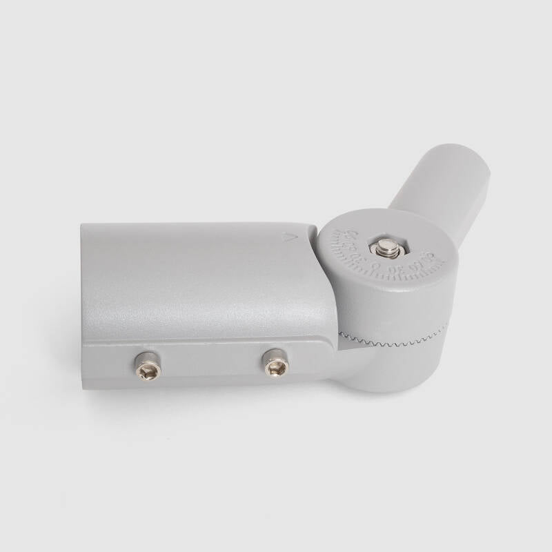 Braço de Coluna Direccionável 90º Ø44 mm para Luminárias de Iluminação Pública Cinza