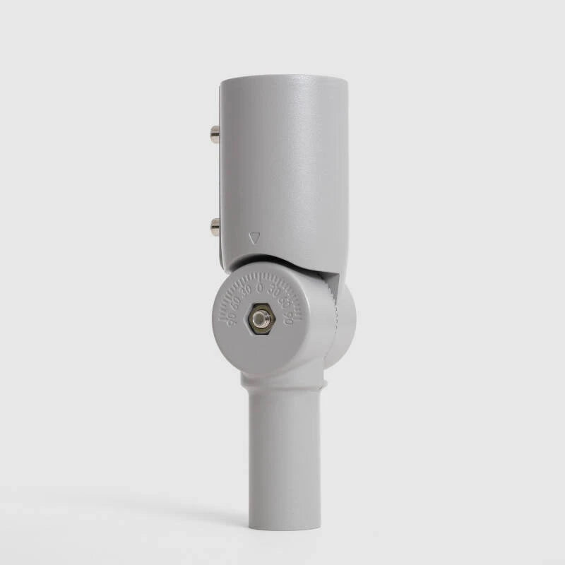 Braço de Coluna Direccionável 90º Ø44 mm para Luminárias de Iluminação Pública Cinza