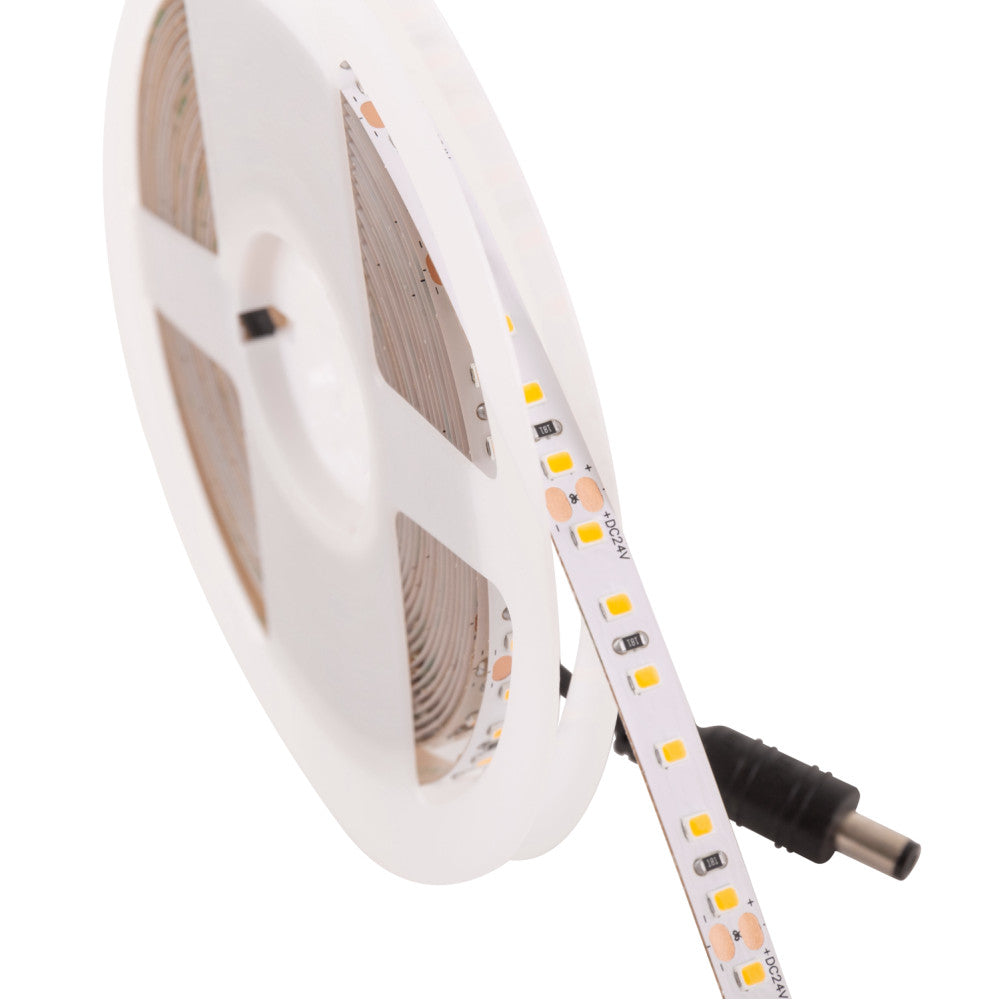 Faixa de 600 LEDs 60W 7.000Lm CRI85 3000ºK SMD2835 24VDC Branco 40.000H-Branco Quente