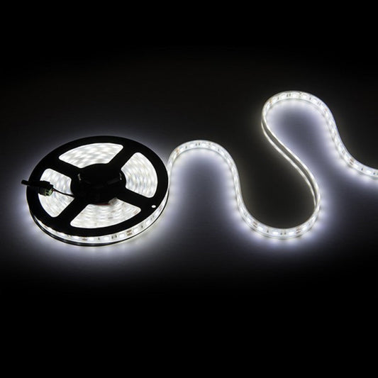 Faixa de 60 LEDs 72W 4.000Lm CRI85 6000ºK SMD5050 12VDC IP68 Submersível x5M 40.000H-Branco Frio