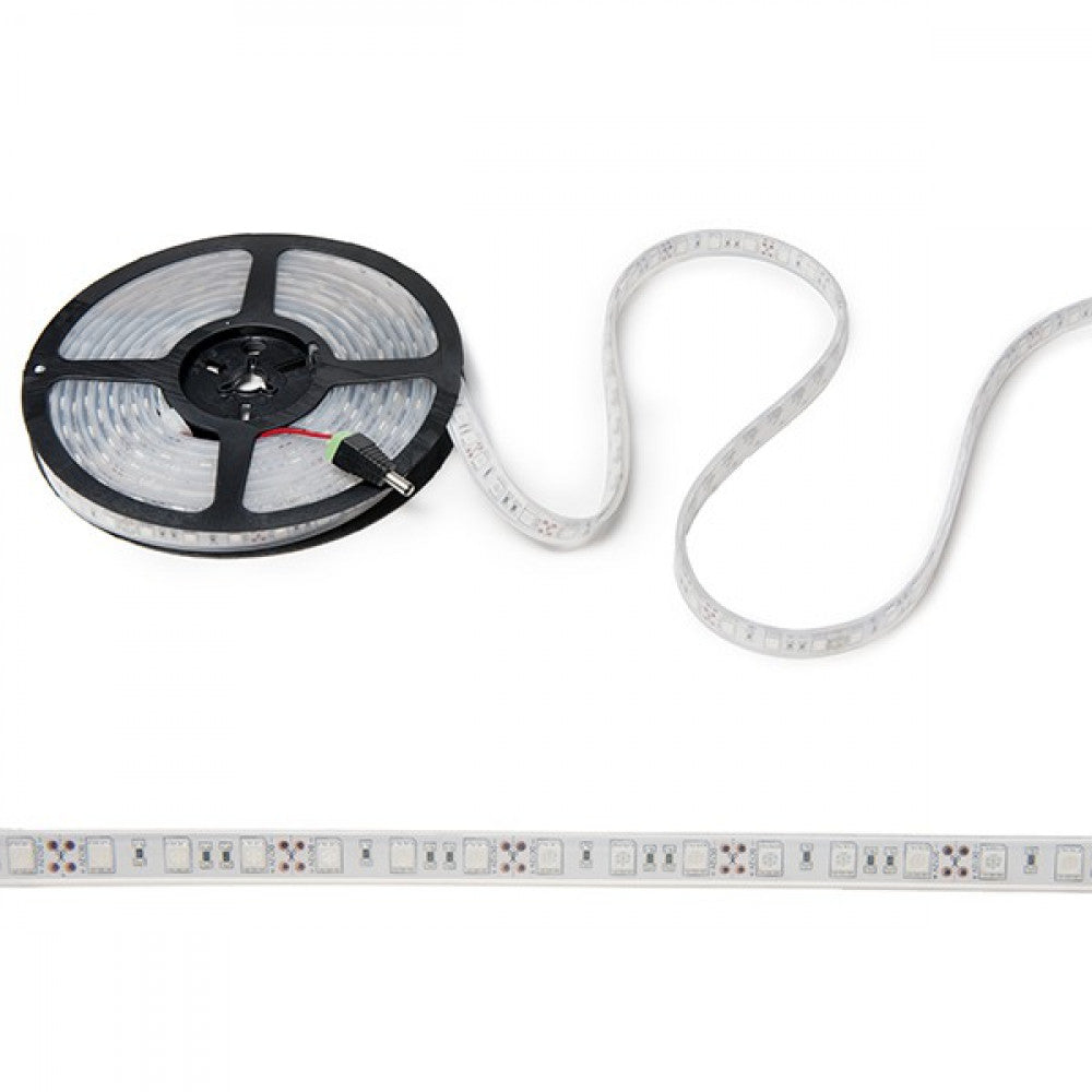 Faixa de 60 LEDs 72W 4.000Lm CRI85 6000ºK SMD5050 12VDC IP68 Submersível x5M 40.000H-Branco Frio