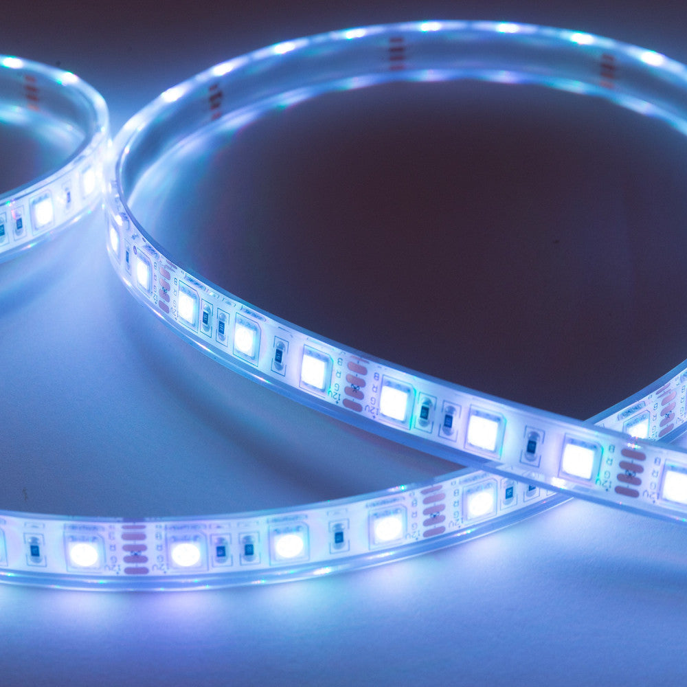 Faixa de 60 LEDs 72W 4.000Lm SMD5050 12VDC IP68 RGB Submersível x5M 40.000H-RGB