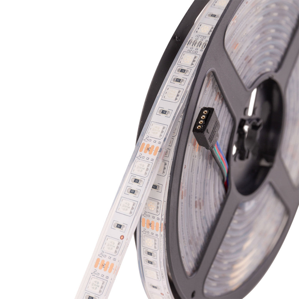 Faixa de 60 LEDs 72W 4.000Lm SMD5050 12VDC IP68 RGB Submersível x5M 40.000H-RGB