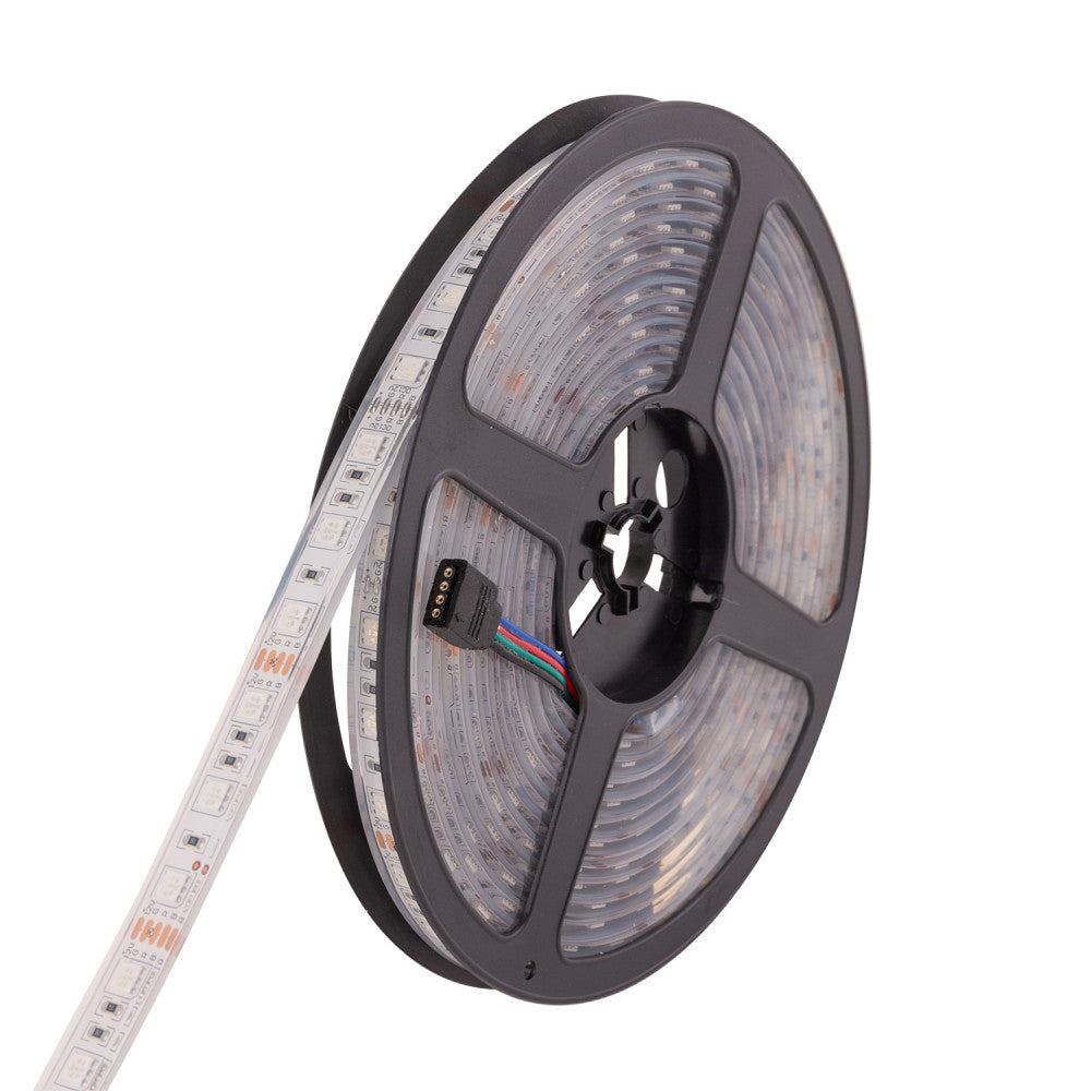 Faixa de 60 LEDs 72W 4.000Lm SMD5050 12VDC IP68 RGB Submersível x5M 40.000H-RGB