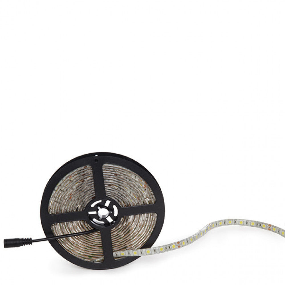 Faixa de 300 LEDs 60W 7.000Lm CRI85 6000ºK SMD5050 24VDC IP65 x5M 40.000H-Branco Frio
