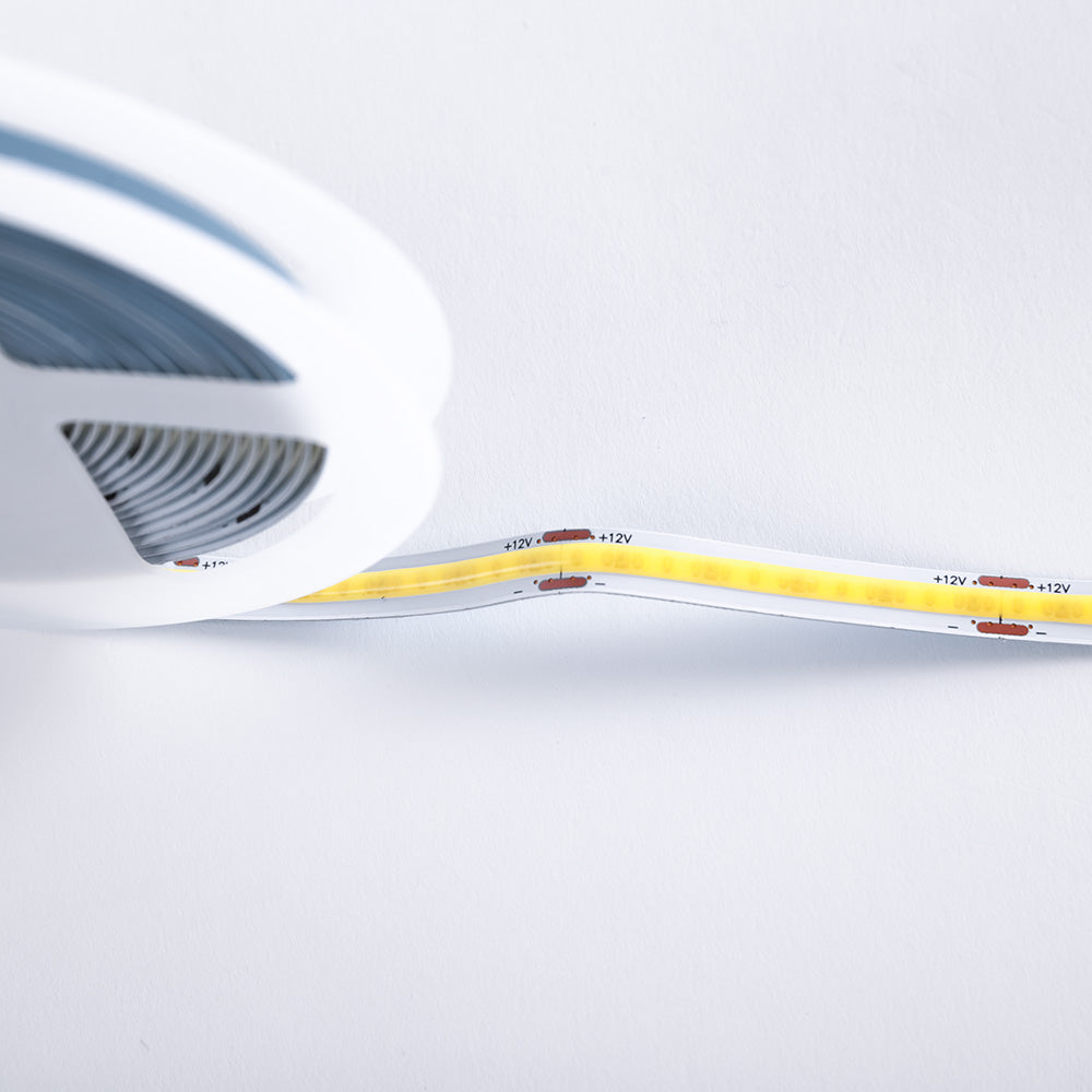 Faixa de 320 LEDs/M 50W 5.000Lm CRI90 6000ºK COB 12VDC IP20 8mm Largura x5M 40.000H-Branco Frio
