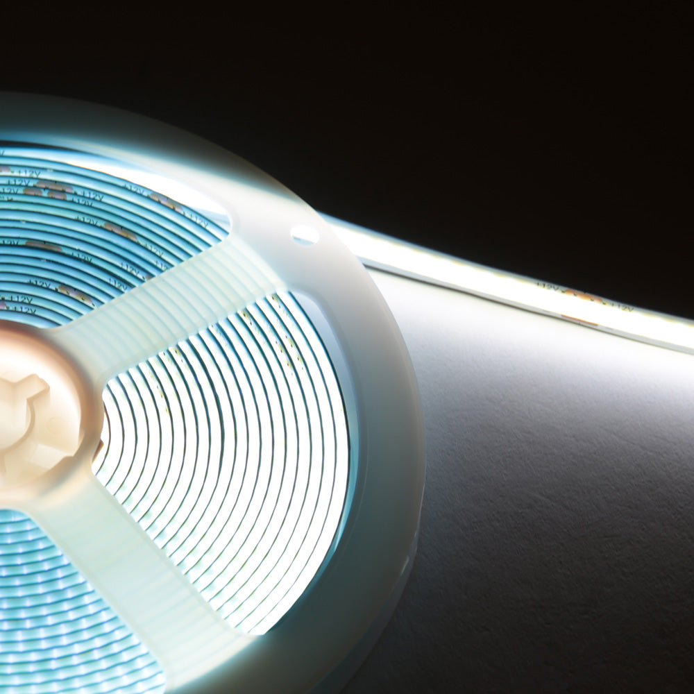 Faixa de 320 LEDs/M 50W 5.000Lm CRI90 6000ºK COB 12VDC IP20 8mm Largura x5M 40.000H-Branco Frio
