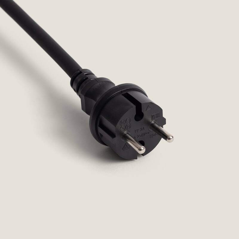 Cabo Conector Elétrico Macho 2x1,5mm Preto