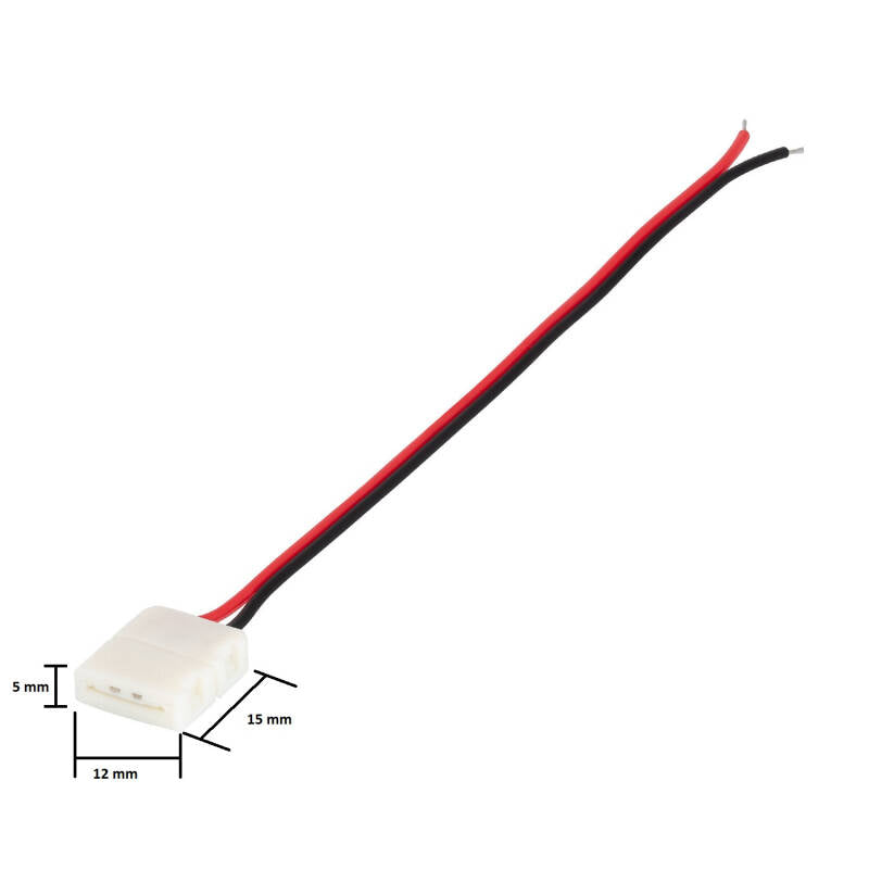 Cabo Conector Rápido Fita LED 12/24V Monocor 10mm 2 PIN