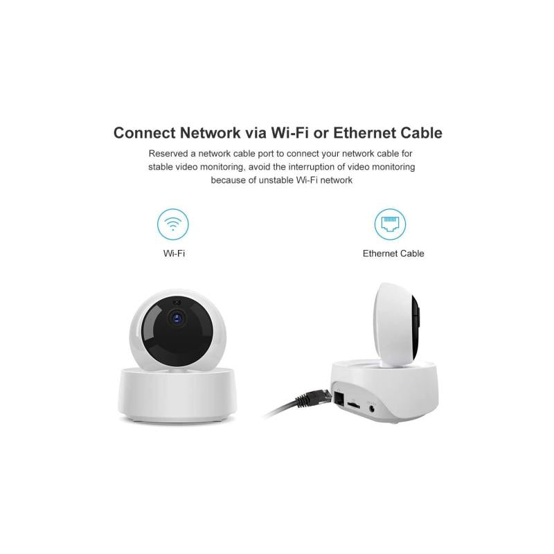 Câmara de vigilância por vídeo WiFi 1080P 360 graus SONOFF GK-200MP2-B V2