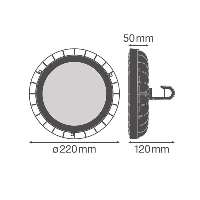 Campânula LEDVANCE LED Industrial UFO Value 133W 120lm/W 4058075764453