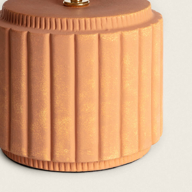 Candeeiro de Mesa Cerâmica e Ráfia Kinney