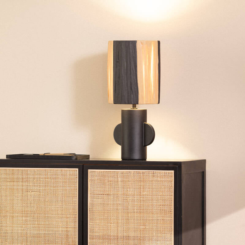 Candeeiro de Mesa Cerâmica e Ráfia Tyler