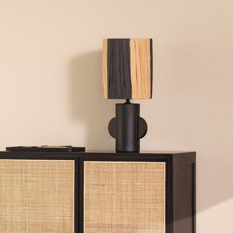 Candeeiro de Mesa Cerâmica e Ráfia Tyler