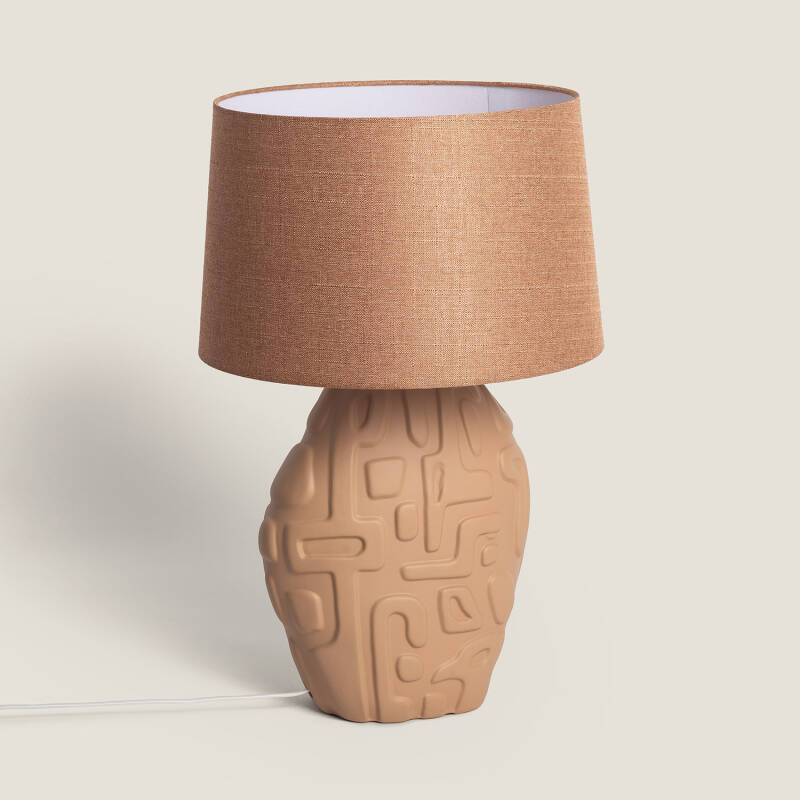 Candeeiro de Mesa Cerâmica e Linho Surab